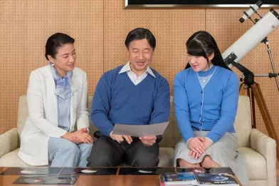 Naruhito, le prince héritier du Japon en compagnie de son épouse Masako et de leur fille Aiko