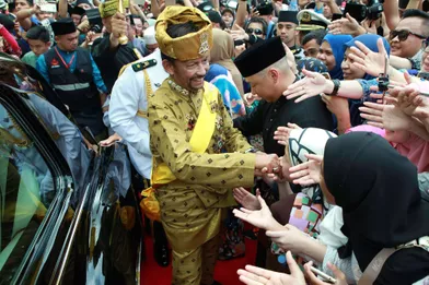 Le sultan de Brunei Hassanal Bolkiah à Bandar Seri Begawan le 5 octobre 2017