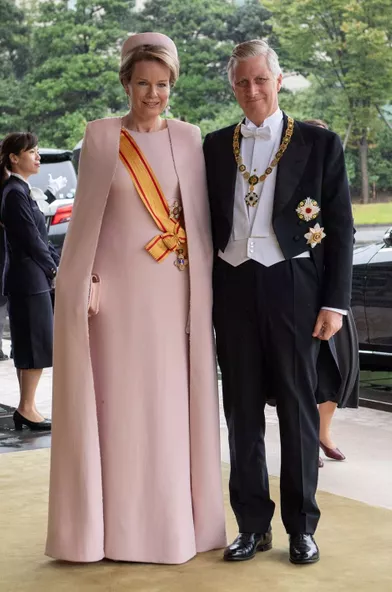 La reine Mathilde et le roi des Belges Philippe à Tokyo, le 22 octobre 2019