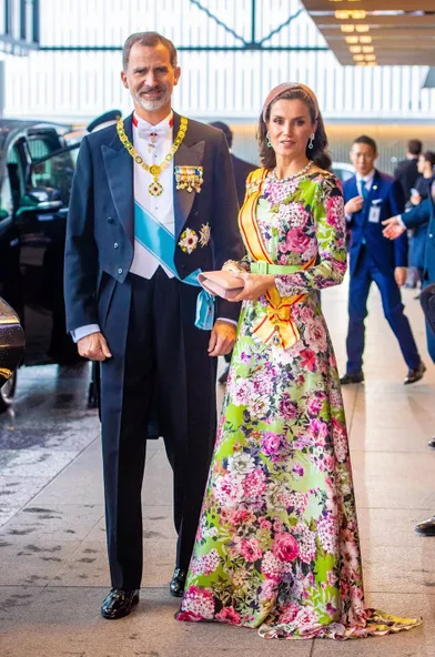 La reine Letizia et le roi Felipe VI d'Espagne à Tokyo, le 22 octobre 2019