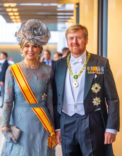 La reine Maxima et le roi Willem-Alexander des Pays-Bas à Tokyo, le 22 octobre 2019