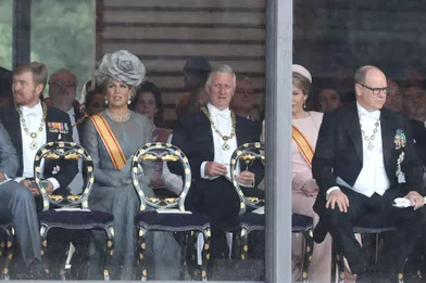 La reine Maxima et le roi Willem-Alexander des Pays-Bas, la reine Mathilde et le roi des Belges Philippe, et le prince Albert II de Monaco à Tokyo, le 22 octobre 2019