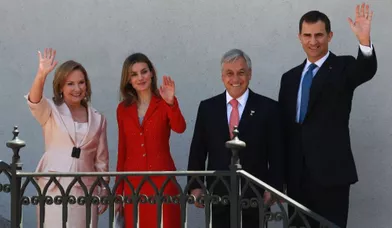 Le prince héritier Felipe d'Espagne et sa princesse Letizia sont au Chili pour un visite officielle.