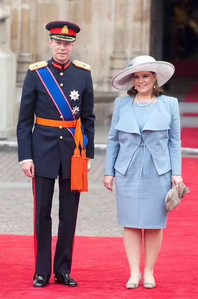 Le grand-duc Henri de Luxembourg et la grande-duchesse Maria Teresa au mariage du prince William et de Kate Middleton, le 29 avril 2011