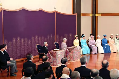 La famille impériale du Japon, à Tokyo le 12 janvier 2018