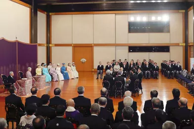 La famille impériale du Japon, à Tokyo le 12 janvier 2018