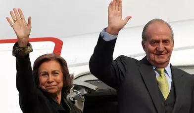 L'ancienne génération de monarques. Juan Carlos, roi d'Espagne et son épouse Sofia, fille du défunt roi Paul 1er de Grèce. 