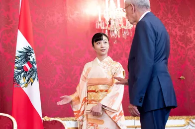 La princesse Kako du Japon avec le président autrichien à Vienne, le 16 septembre 2019