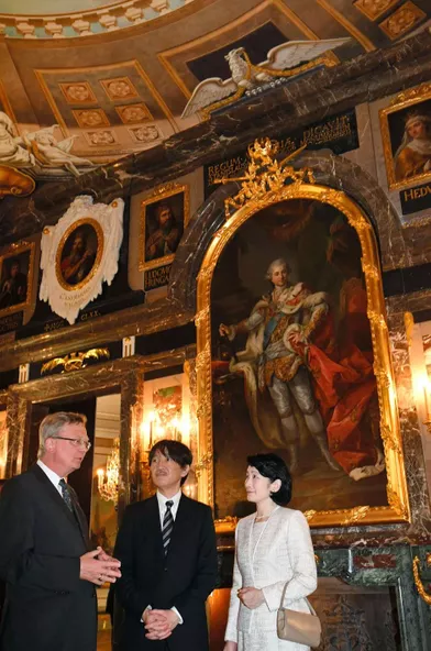 La princesse Kiko du Japon et le prince Fumihito d'Akishino à Varsovie, le 28 juin 2019