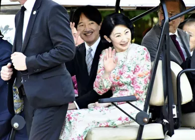 La princesse Kiko du Japon et le prince Fumihito d'Akishino à Varsovie, le 30 juin 2019