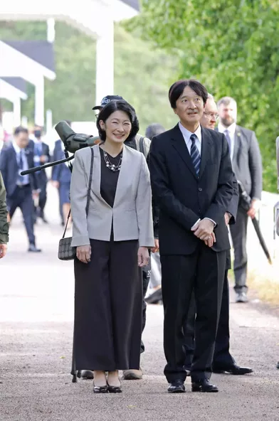 La princesse Kiko du Japon et le prince Fumihito d'Akishino sur l'île de Seurasaari, le 5 juillet 2019