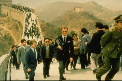 Le prince Henri de Luxembourg sur la Grande Muraille de Chine, le 1er avril 1988