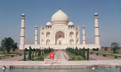 La princesse Diana au Taj Mahal à Agra en Inde, le 11 février 1992