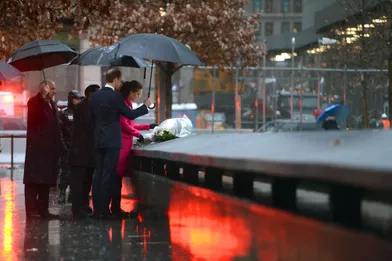 Le prince William et Kate Middleton rendent hommage aux victimes des attentats du 11-Septembre à New York, le 9 décembre 2014