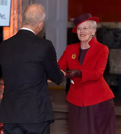 La reine Margrethe II de Danemark à la Ny Carlsberg Glyptotek à Copenhague, le 27 novembre 2020 