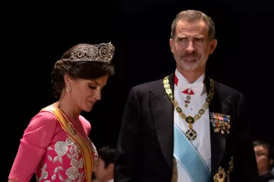 La reine Letizia et le roi Felipe VI d'Espagne à Tokyo, le 22 octobre 2019