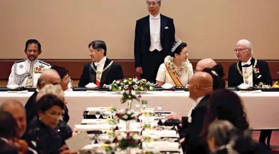 L'impératrice Masako et l'empereur Naruhito du Japon à Tokyo, le 22 octobre 2019