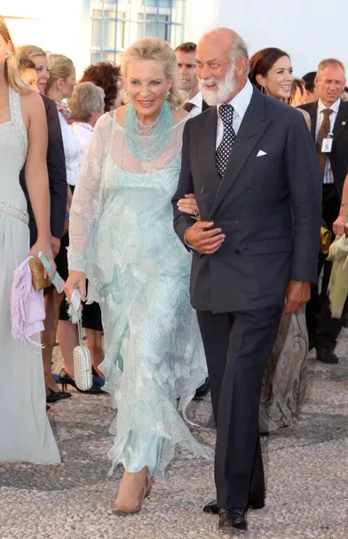 Le prince Mikael de Kent et sa femme Marie-Christine sur l'île de Spetses, le 25 août 2010