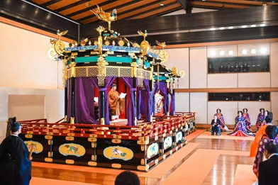 Cérémonie d'intronisation de l'empereur Naruhitu du Japon et de l'impératrice Masako, le 22 octobre 2019