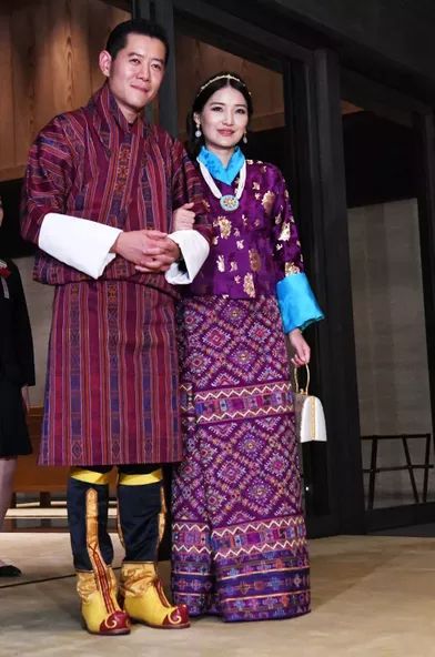 Le roi du Bhoutan Jigme Khesar Namgyel Wangchuck et la reine Jetsun Pema (ici le 22 octobre 2019) attendent leur deuxième enfant pour l'année 2020