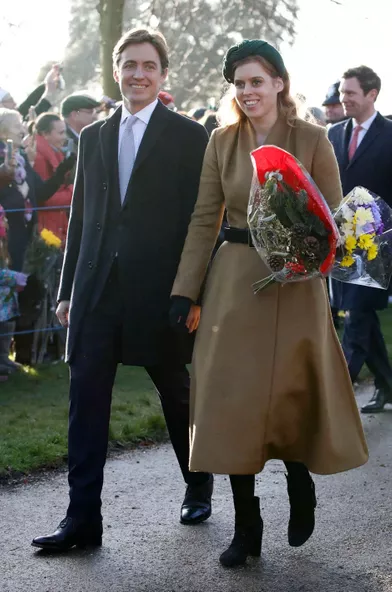 La princesse Beatrice d'York et Edoardo Mapelli-Mozzi (ici le 25 décembre 2019) vont se marier en 2020