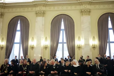 Les Royals aux obsèques de l'ex-roi Michel de Roumanie à Bucarest, le 16 décembre 2017