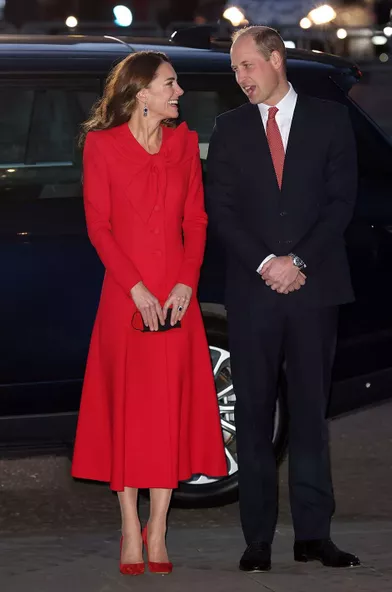 Kate Middleton et le prince William à Londres le 8 décembre 2021