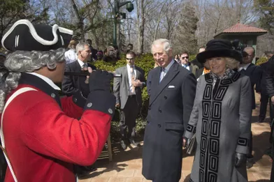 Le prince Charles et Camilla, entre Lincoln et Luther King