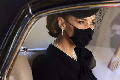 Kate Middletonaux funérailles du prince Philip au Château de Windsor, samedi 17 avril 2021.