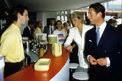 Lady Diana avec le prince Charles au Festival de Cannes, le 15 mai 1987