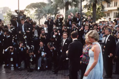 Lady Diana, star au Festival de Cannes, le 15 mai 1987
