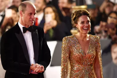 William et Kate, mardi soir, à la première mondiale du dernier &quot;James Bond&quot;.