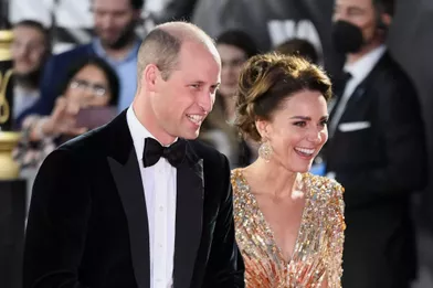 William et Kate, mardi soir, à la première mondiale du dernier &quot;James Bond&quot;.