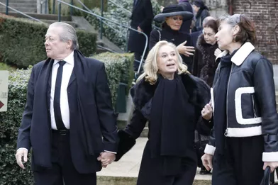 Le prince Michel d'Orléans (oncle du défunt) et sa femme la baronne Barbara de Posch-Pastor, à Dreux le 6 janvier 2018