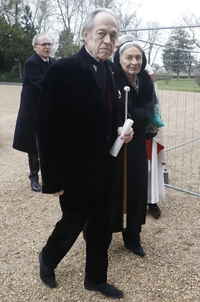 Le prince Henri d'Orléans, comte de Paris, et sa seconde épouse Micaela Cousino, comtesse de Paris, à Dreux le 6 janvier 2018