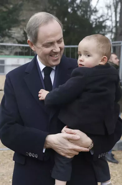 Le prince Jean d'Orléans et son fils le prince Joseph, à Dreux le 6 janvier 2018