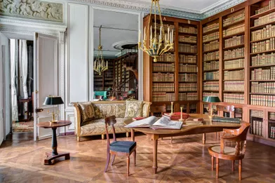 La bibliothèque de l'empereur Napoléon Ier restaurée, château de Fontainebleau
