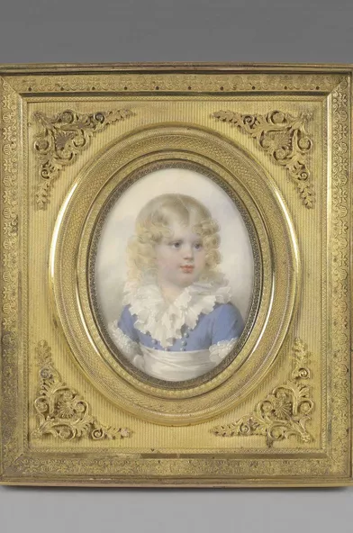Portrait du roi de Rome, miniature sur ivoire. Musée Napoléon Ier au château de Fontainebleau