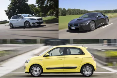 Alors que 2014 vient de s'achever, il est l’heure de dresser la sélection automobile Paris Match.Sans distinction de genre, de prix ou d’origine, nous avons retenu sept modèles que nous avons pris plaisir à conduire durant l'année écoulée. Pour chacun d'entre eux, vous pourrez retrouver nos essais détaillés.Nous avons choisi la Fiat 500X, l'Audi A3 e-tron, la BMW i8, la Peugeot 308, la Renault Twingo, la Cadillac CTS et la Seat Leon Cupra.