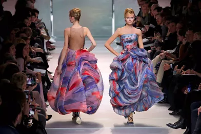 Le défilé Haute Couture de Giorgio Armani Privé, présenté à Paris le 23 janvier 2018.