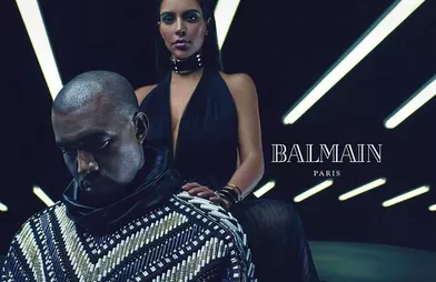 Kim Kardashian et Kanye West, couple vedette pour Balmain
