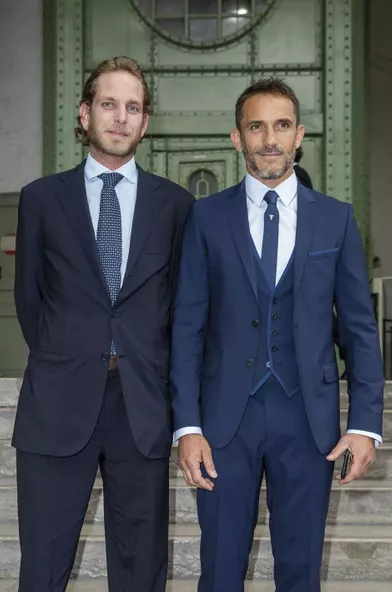 Andrea Casiraghi et Sébastien Jondeau, ambassadeur de la marque Karl Lagerfeld