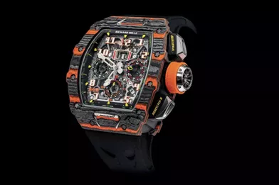 Lot 34, Richard Mille RM 11-03 Automatic Flyback chronograph McLaren, adjugé à 294 000 €.
