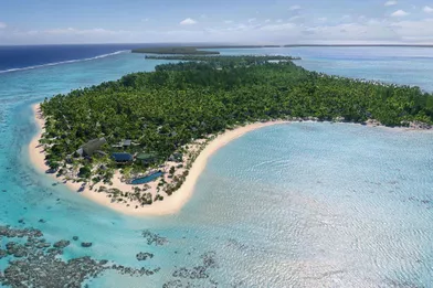 Le resort construit sur Onetahi, l’un des 12 motus (îlots) de Tetiaora
