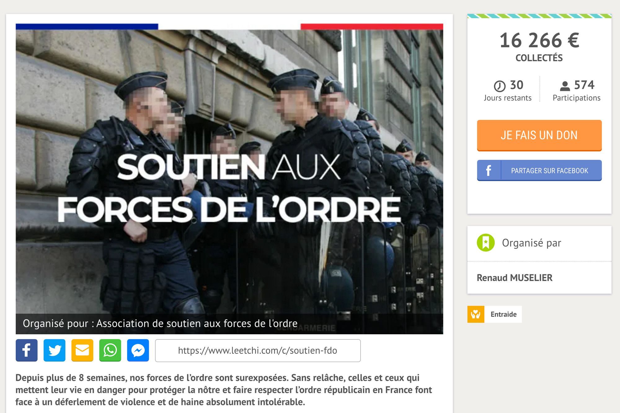 Une Cagnotte En Ligne Pour Les Forces De L Ordre Blessees Lors Des Manifestations
