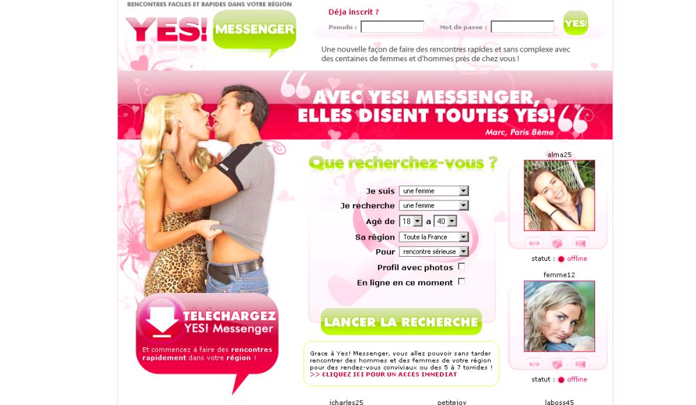 Prendre en ligne le profil de rencontre