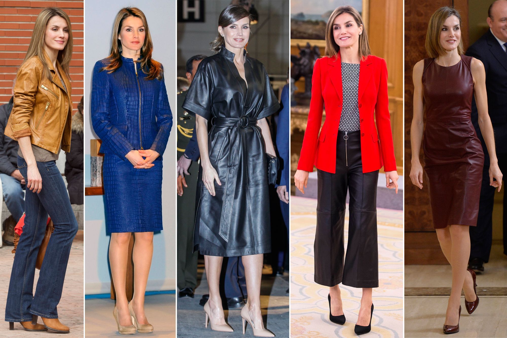 Looks D'espagneRetour En Letizia Reine Sur Ses Cuir 4j53ARL