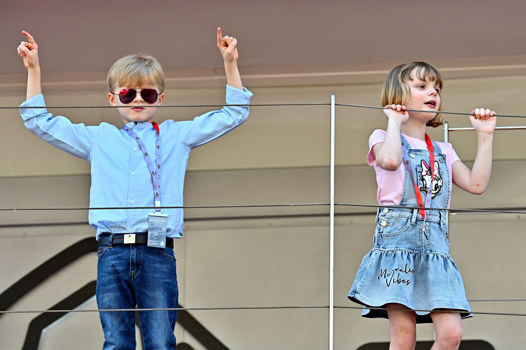 Le Prince Jacques Et La Princesse Gabriella Aux Premieres Loges Au Monaco E Prix