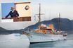 Le Dannebrog au Groenland, le 1er août 2014 - En vignette, la reine Margrethe II à bord de son yacht royal, le 30 août 2021