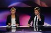 Anne-Sophie Lapix et Laurent Delahousse lors de la soirée électorale sur France 2, le 20 juin.